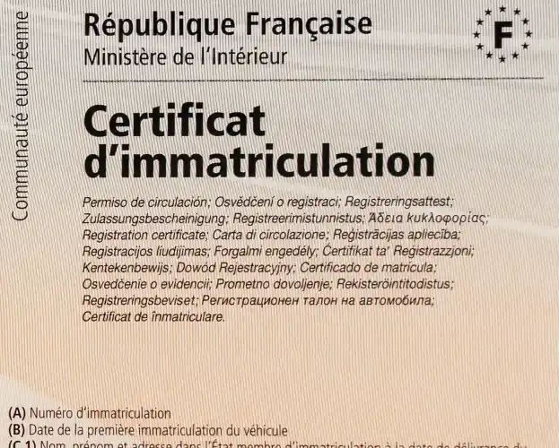 carte grise