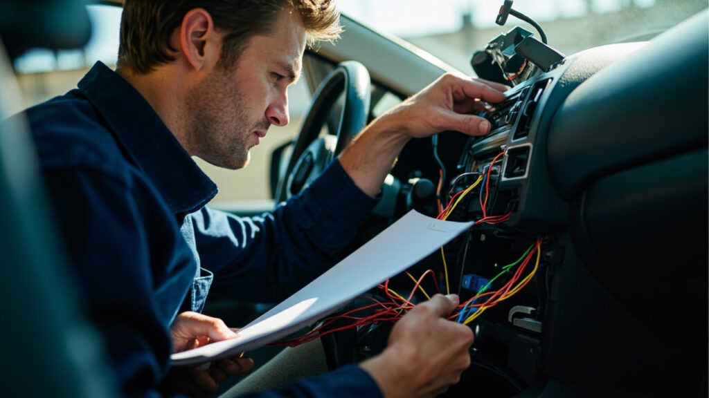 Installer un schéma branchement autoradio couleur fils