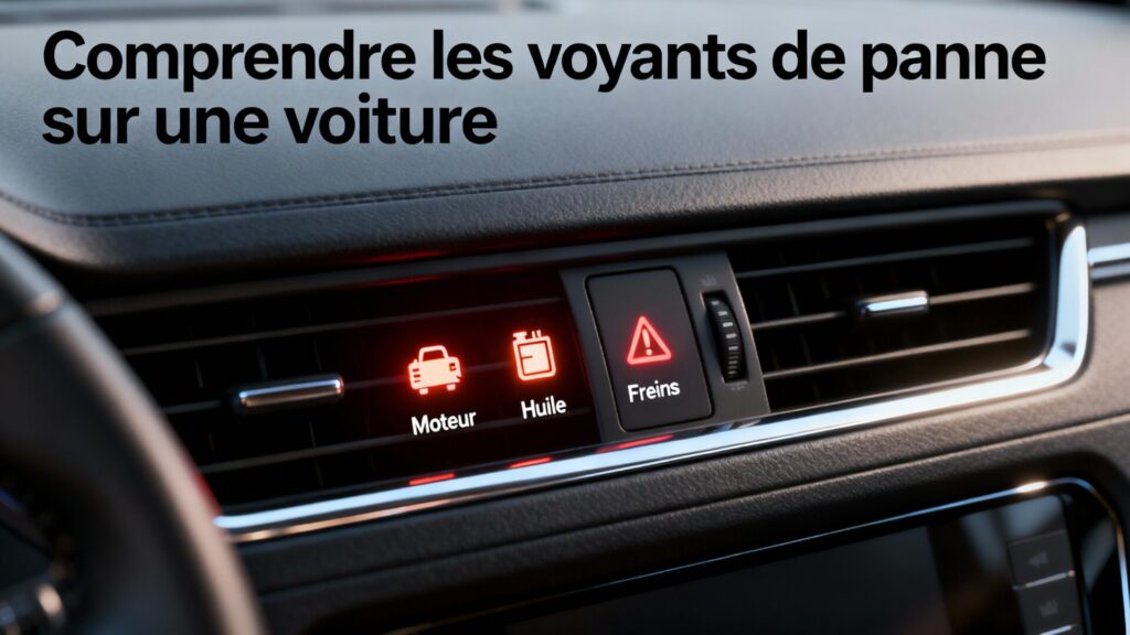 Comprendre les voyants de panne sur une voiture with text