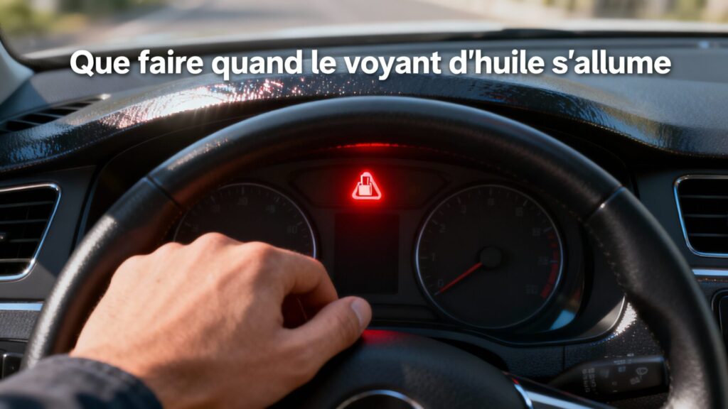Que faire quand le voyant d'huile s'allume with text
