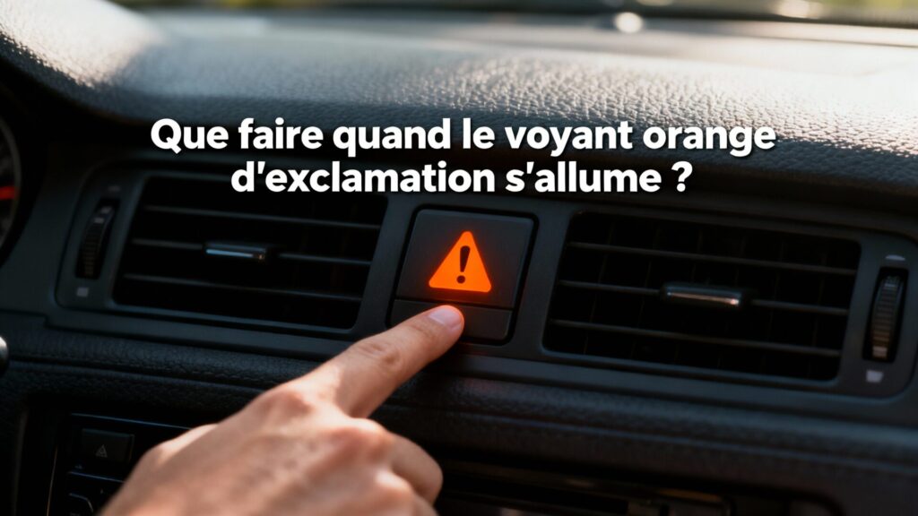 Que faire quand le voyant orange d'exclamation s'allume ? with text