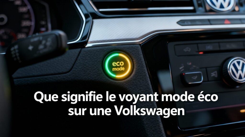 Que signifie le voyant mode éco sur une Volkswagen with text