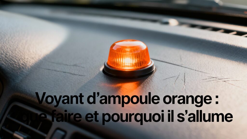 Voyant d'ampoule orange : que faire et pourquoi il s'allume with text
