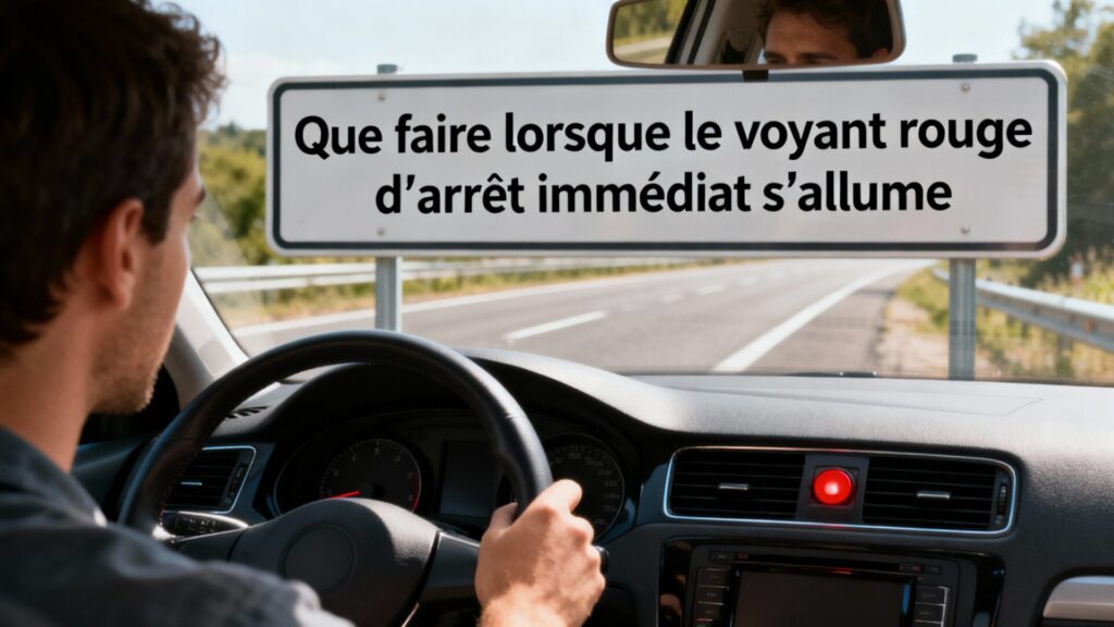 Que faire lorsque le voyant rouge d'arrêt immédiat s'allume with text