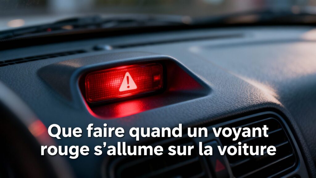Que faire quand un voyant rouge s'allume sur la voiture with text