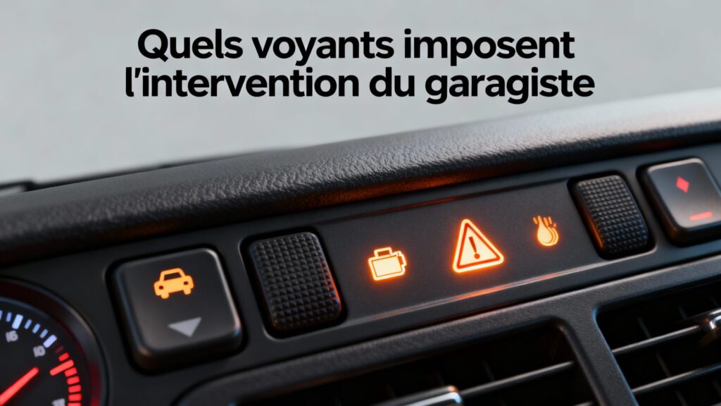 Quels voyants imposent l'intervention du garagiste with text