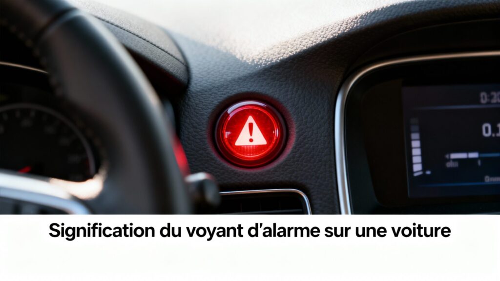 Signification du voyant d'alarme sur une voiture with text