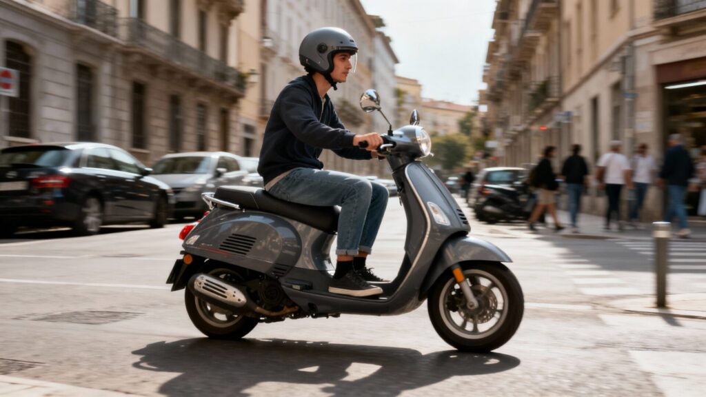 Comment conduire un scooter en ville without any text