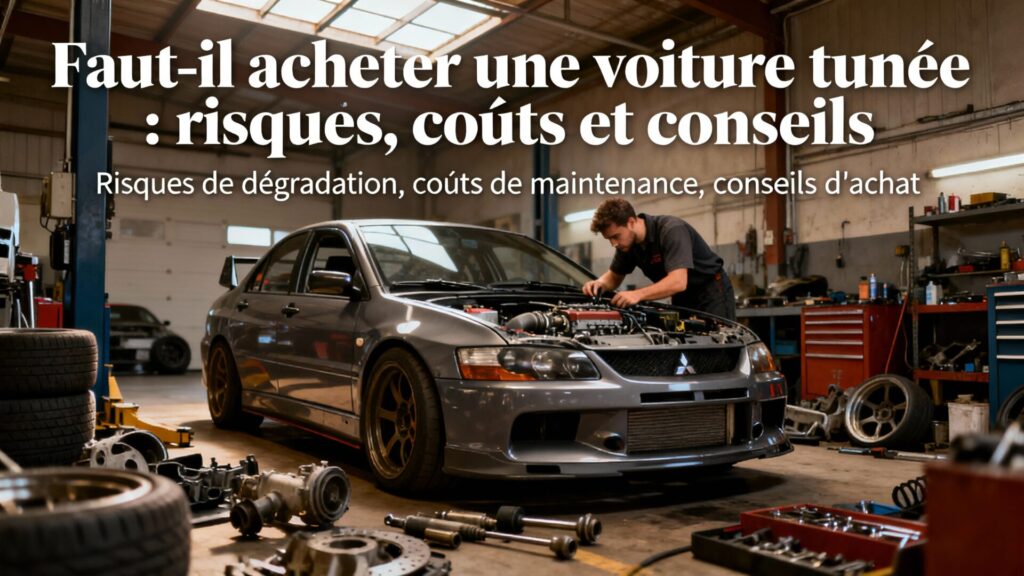 Faut-il acheter une voiture tunée : risques, coûts et conseils with text