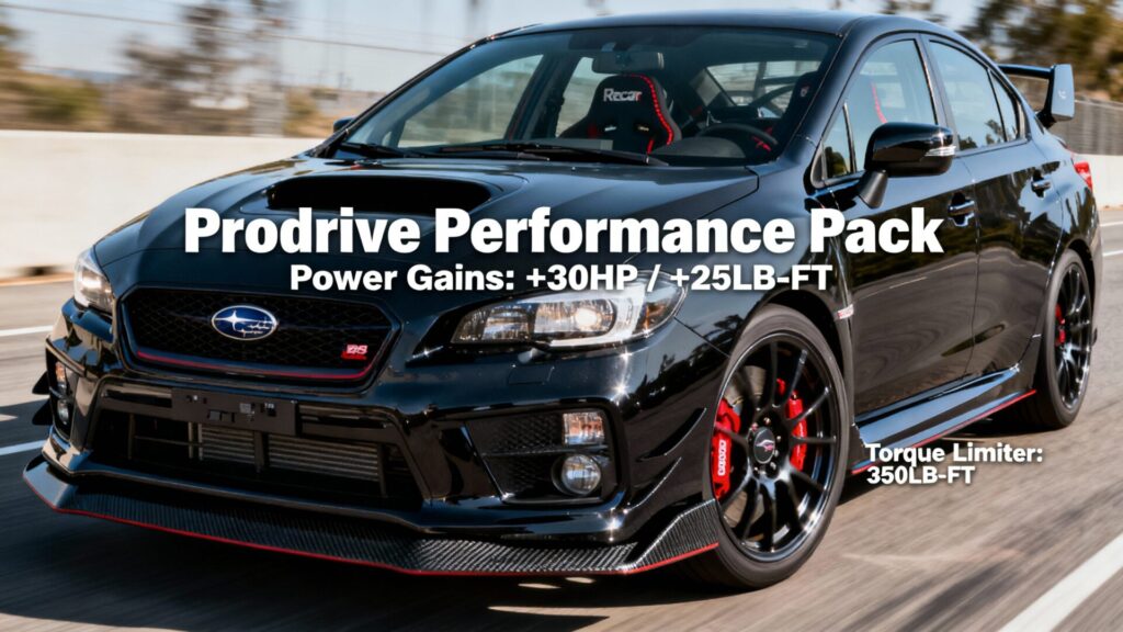 Prodrive performance pack subaru : gains et limites with text