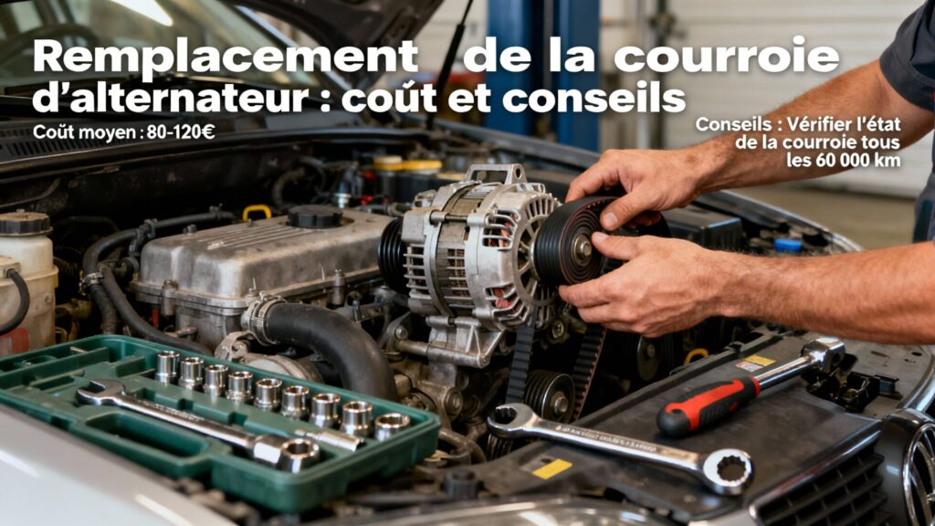 Remplacement de la courroie d'alternateur : coût et conseils with text