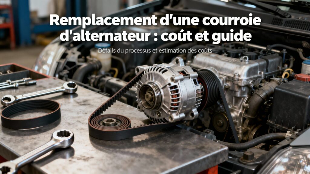 Remplacement d'une courroie d'alternateur : coût et guide with text