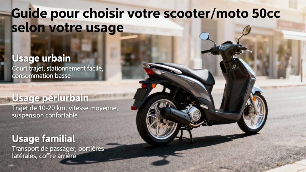 Scooter ou moto 50cc : guide pour choisir selon votre usage with text