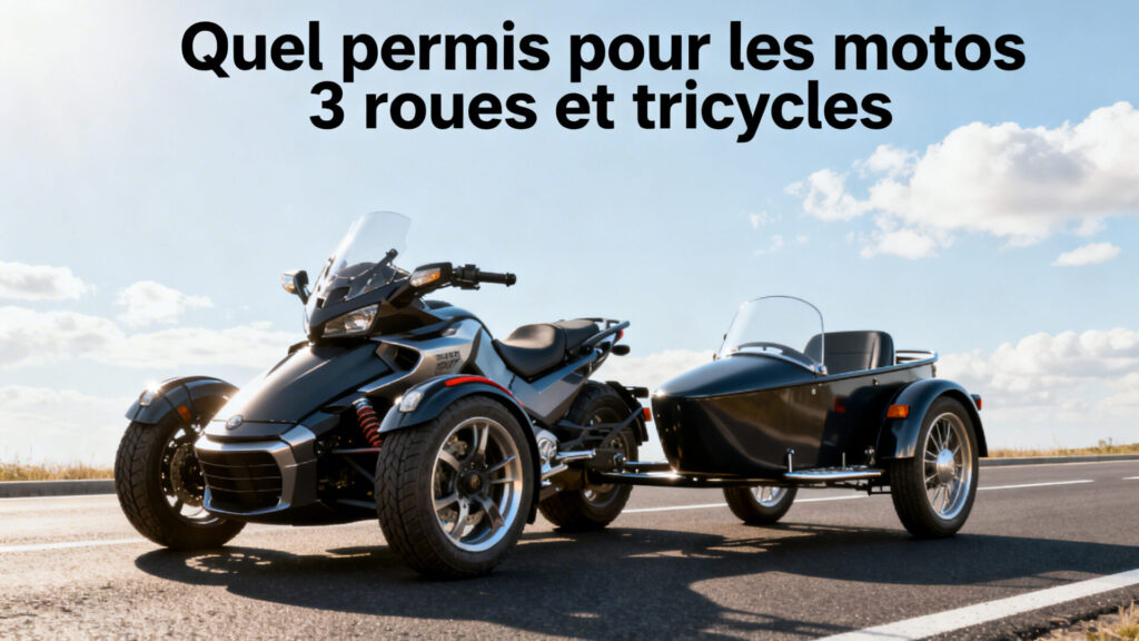 Quel permis pour les motos 3 roues et tricycles with text