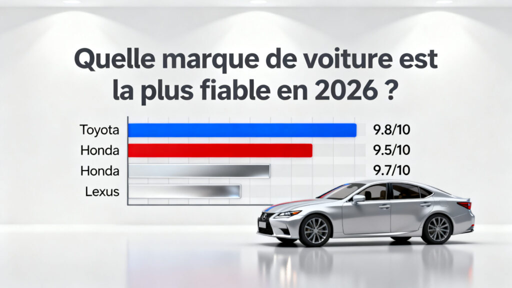 Quelle marque de voiture est la plus fiable en 2026 ? with text