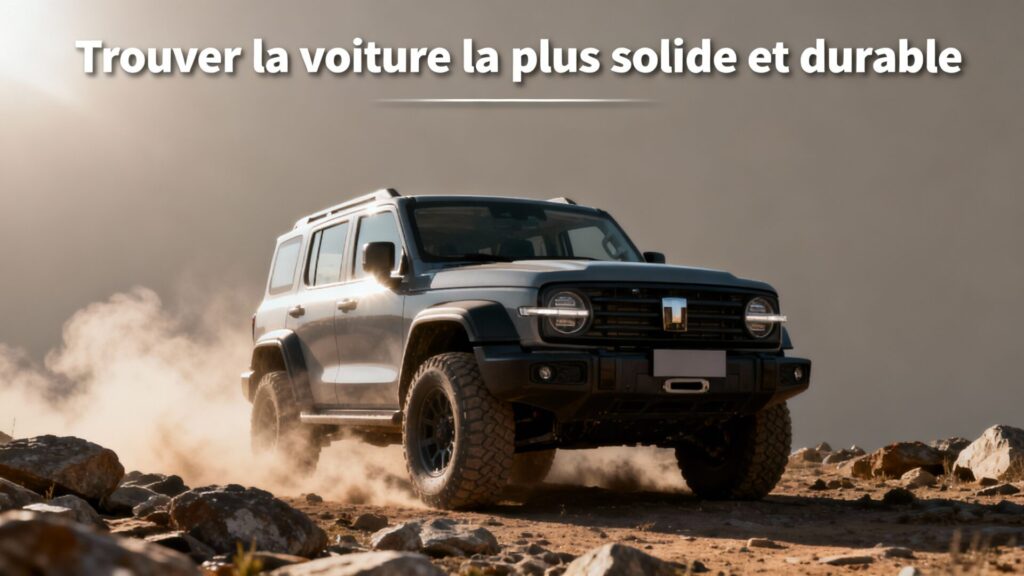 Trouver la voiture la plus solide et durable with text