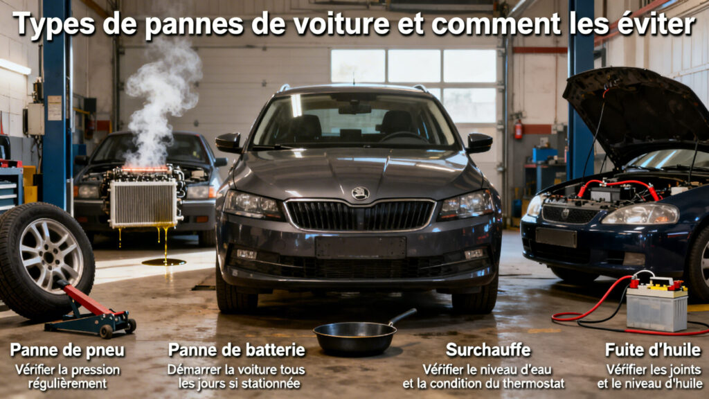 Types de pannes de voiture et comment les éviter with text