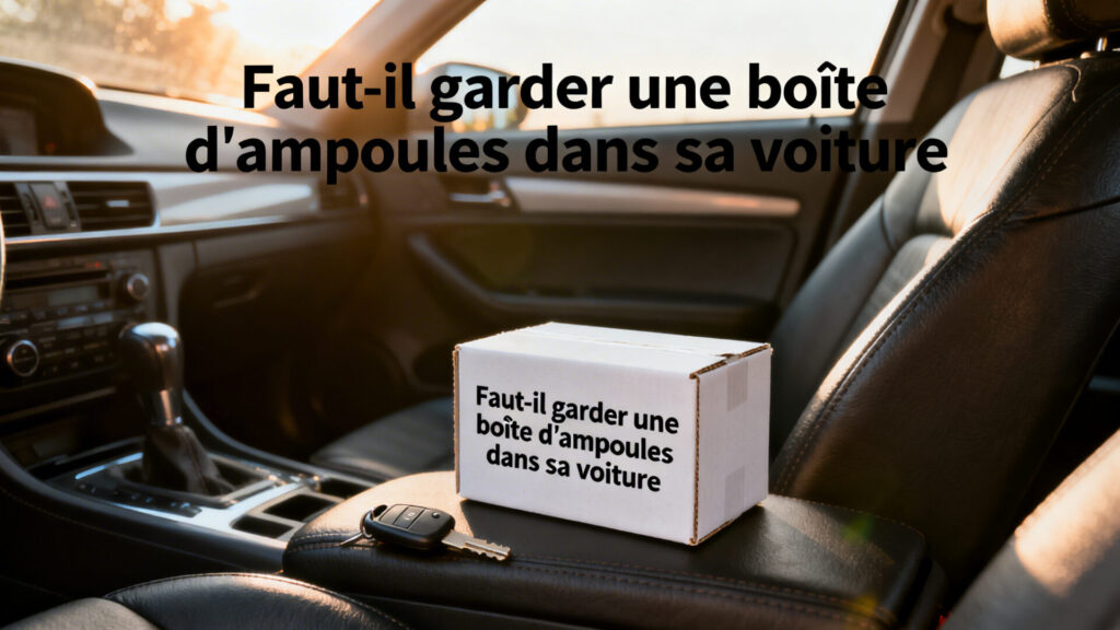 Faut-il garder une boîte d'ampoules dans sa voiture with text