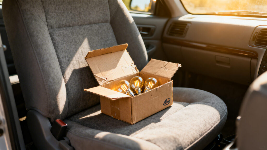 Faut-il garder une boîte d'ampoules dans sa voiture without any text