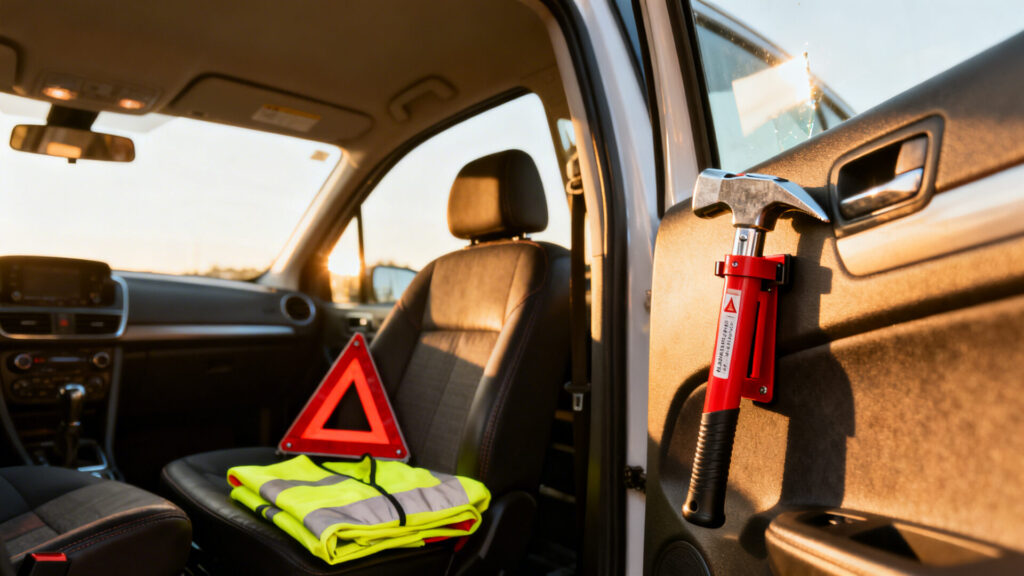 Le marteau brise-vitre est-il obligatoire dans une voiture en france ? without any text