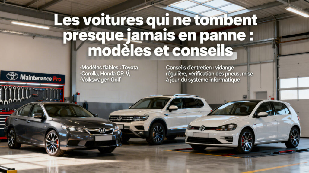 Les voitures qui ne tombent presque jamais en panne : modèles et conseils with text