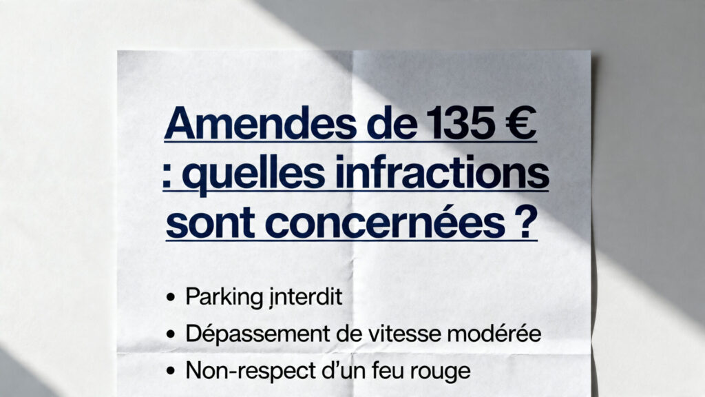 Amendes de 135 € : quelles infractions sont concernées ? with text