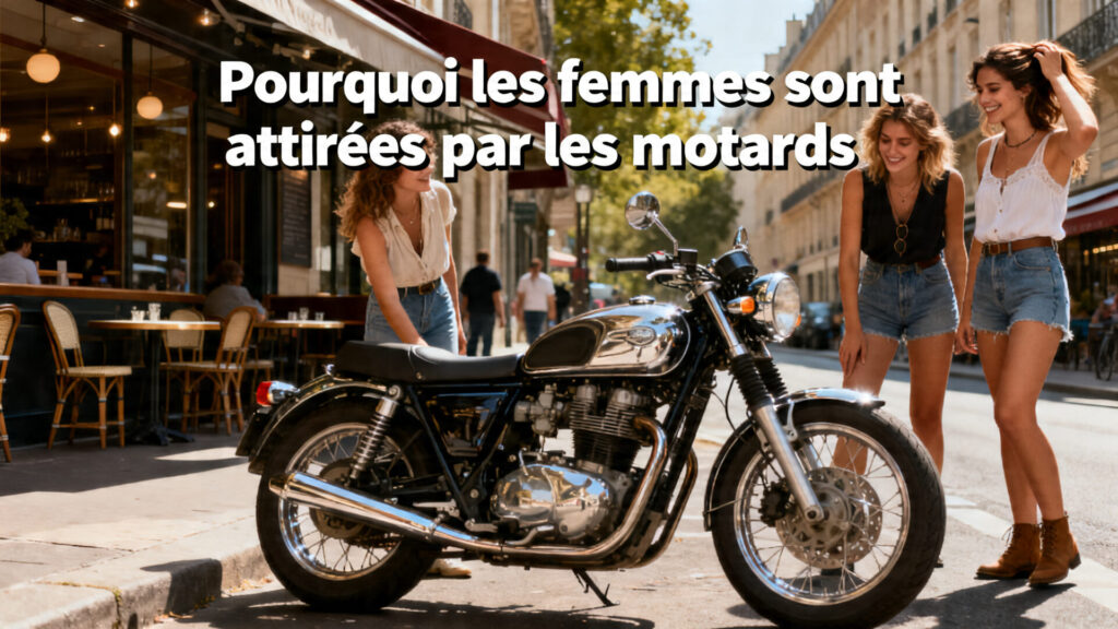 Pourquoi les femmes sont attirées par les motards with text