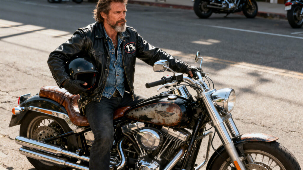 Que signifie "1%" sur un motard without any text