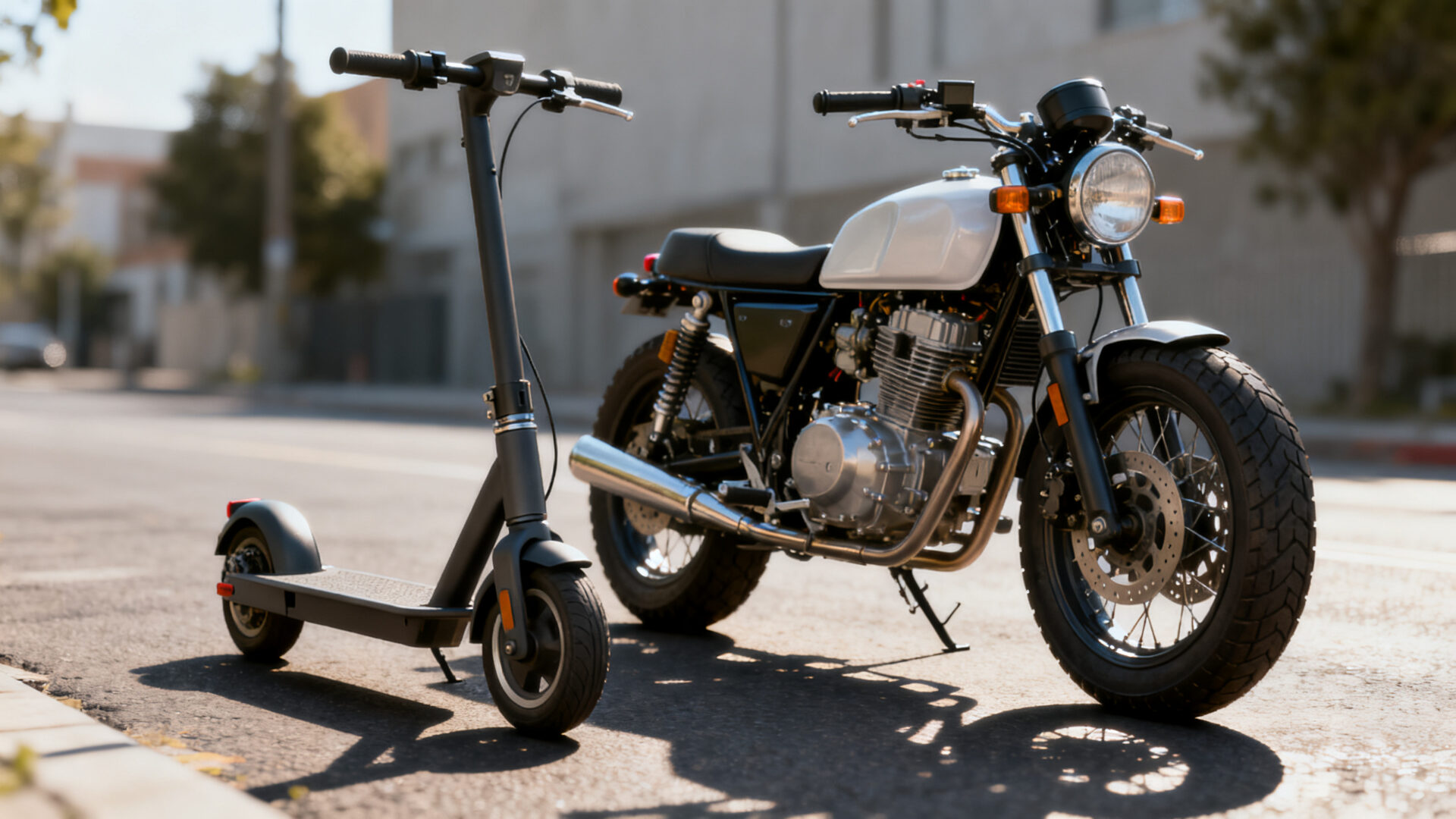 Quel est le plus dangereux entre un scooter 50 et une moto 50 ? without any text