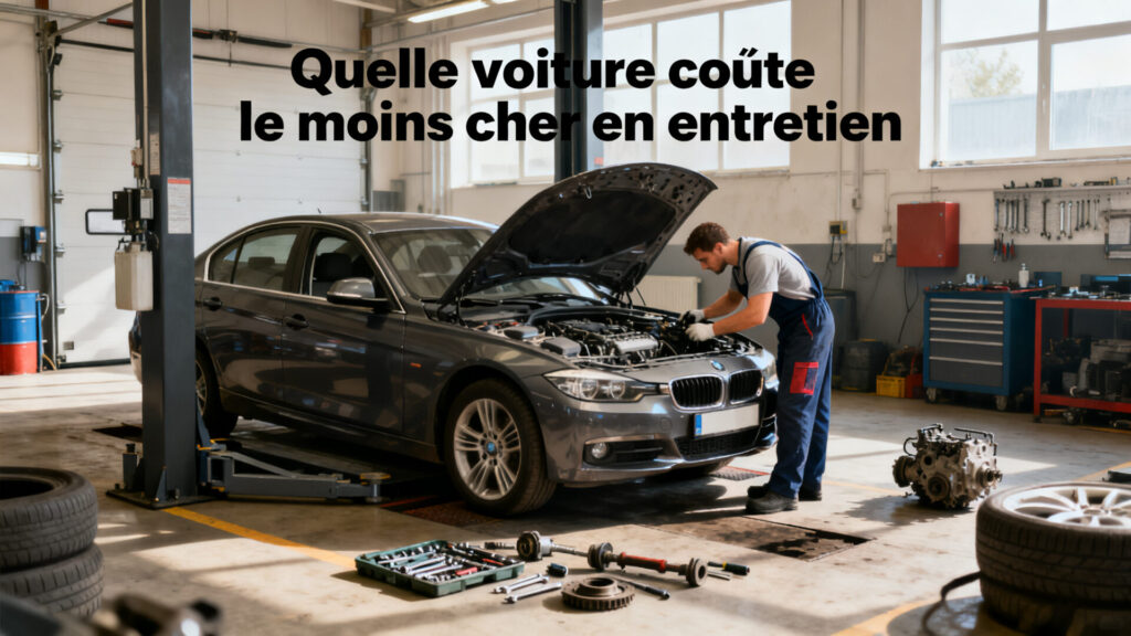 Quelle voiture coûte le moins cher en entretien with text