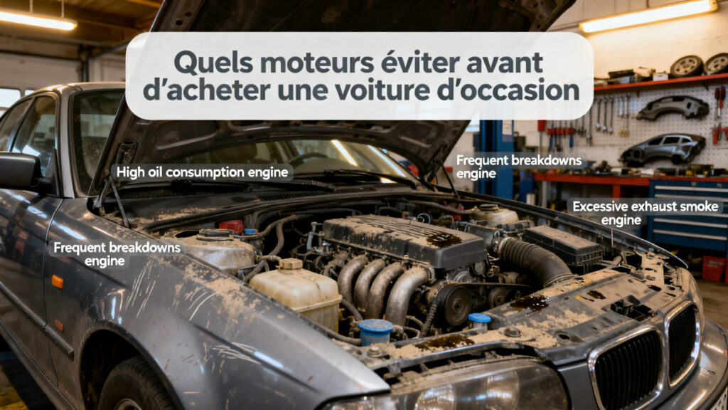 Quels moteurs éviter avant d'acheter une voiture d'occasion with text