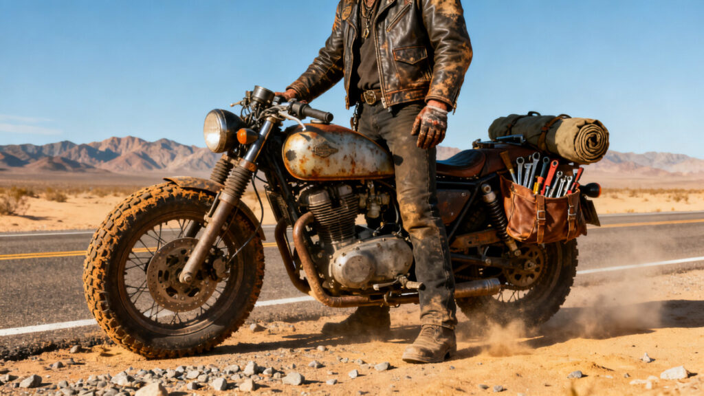 Biker nomad : rôle, responsabilités et mode de vie nomade without any text