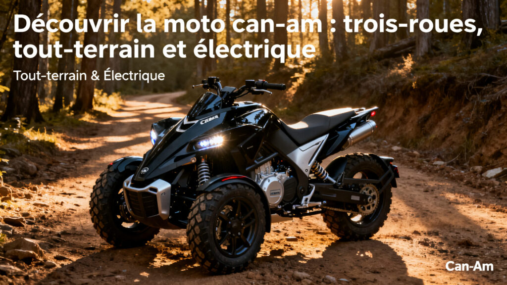Découvrir la moto can-am : trois-roues, tout-terrain et électrique with text