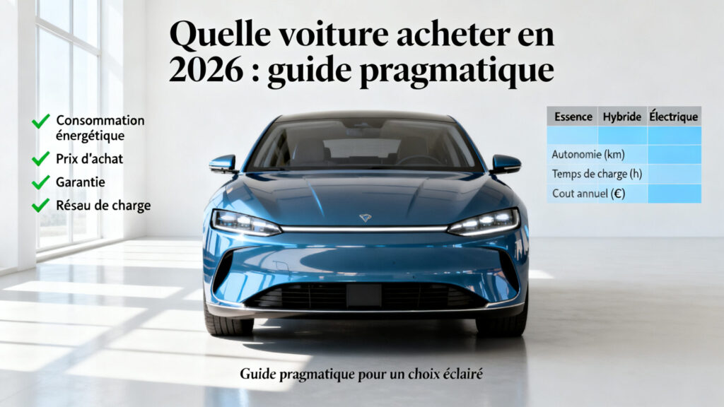 Quelle voiture acheter en 2026 : guide pragmatique with text