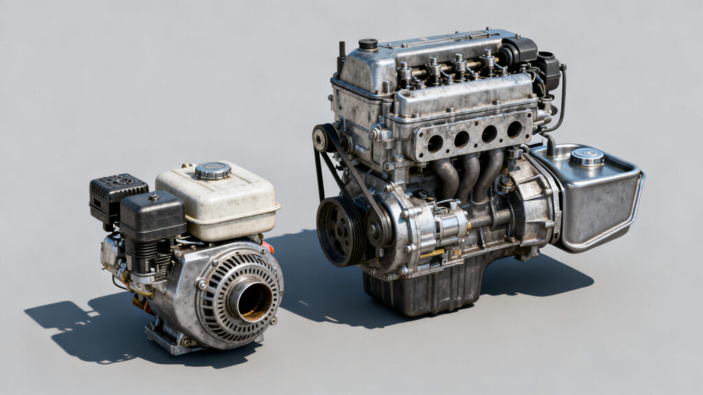 Comparer un moteur 2 temps et un moteur 4 temps without any text