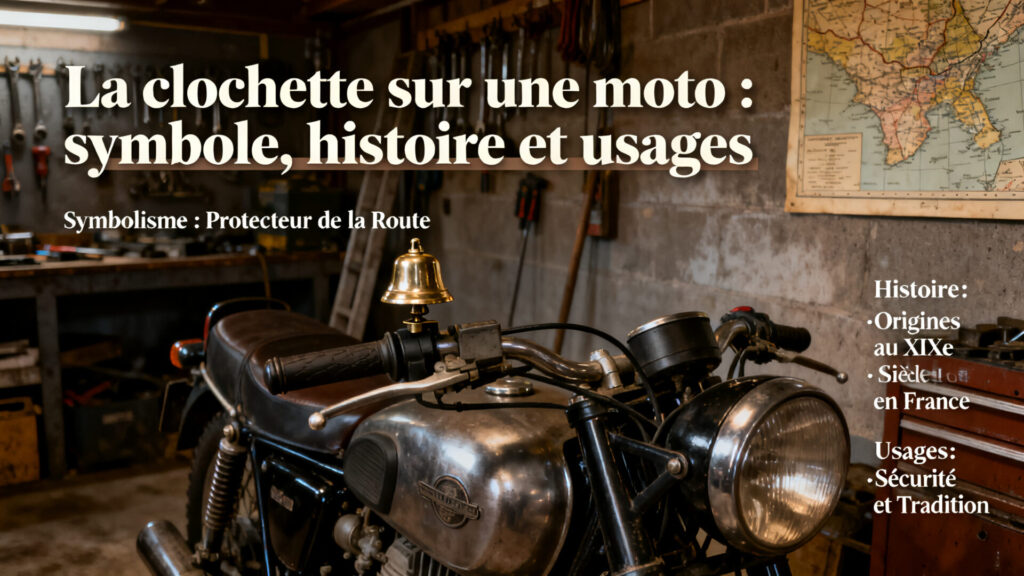 La clochette sur une moto : symbole, histoire et usages with text