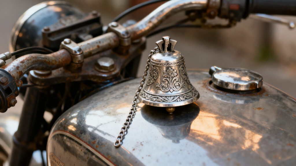 La clochette sur une moto : symbole, histoire et usages without any text