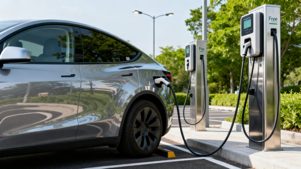Où recharger sa voiture électrique gratuitement : guide pratique without any text
