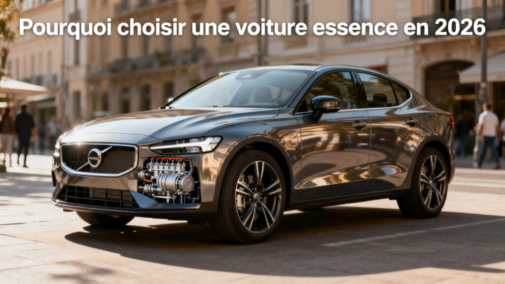 Pourquoi choisir une voiture essence en 2026 with text