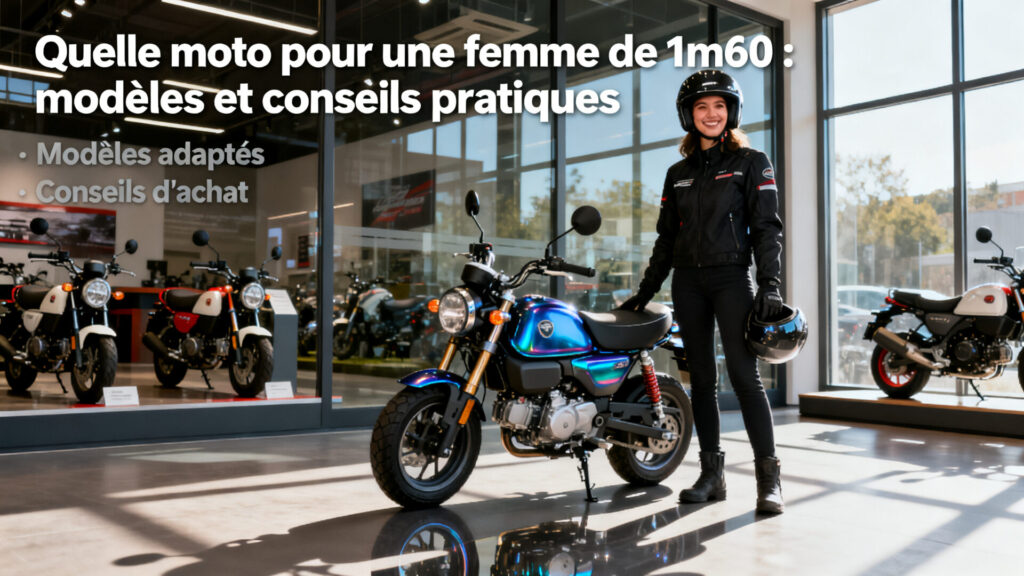 Quelle moto pour une femme de 1m60 : modèles et conseils pratiques with text