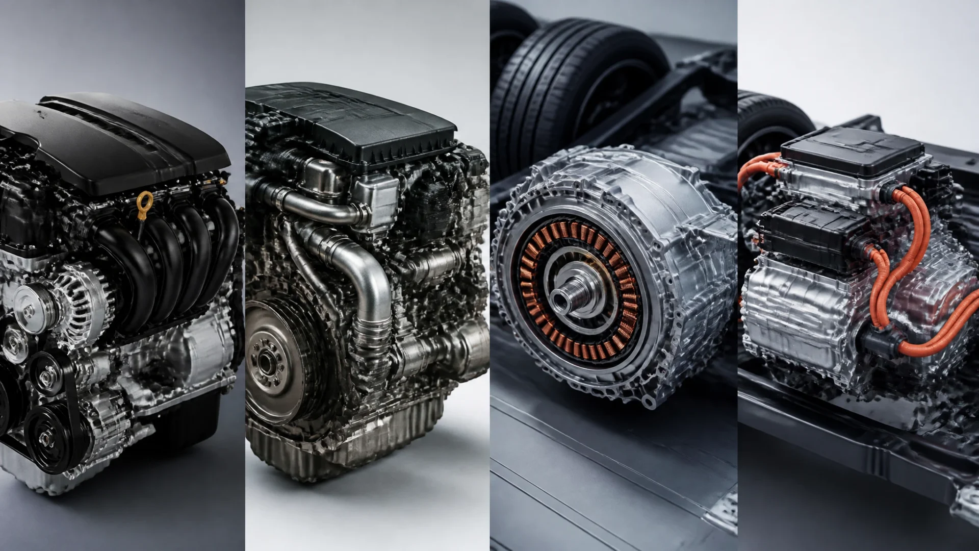 Quel moteur dure le plus longtemps ? comparaison essence, diesel, électrique et hybride without any text
