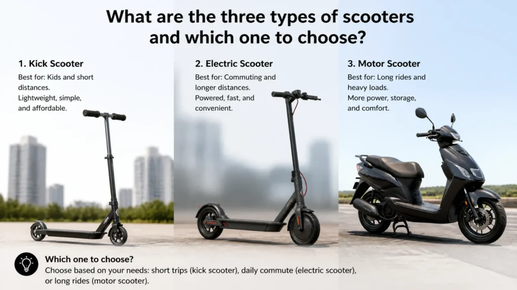 What are the three types of scooters and which one to choose?