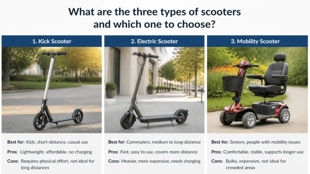 What are the three types of scooters and which one to choose?