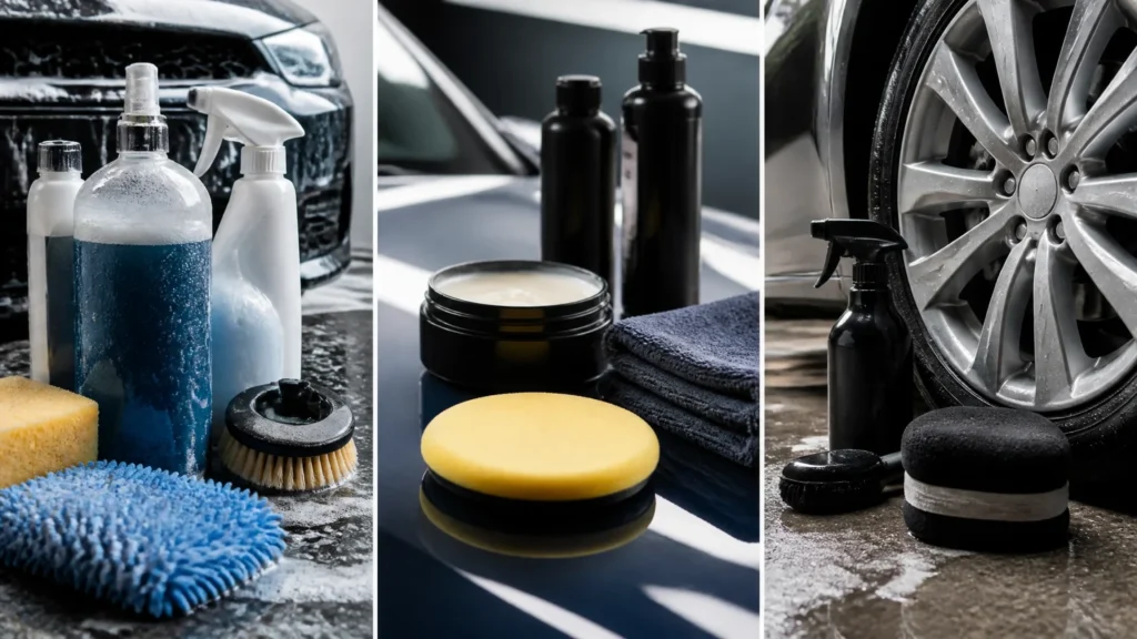 The three main categories of car care products