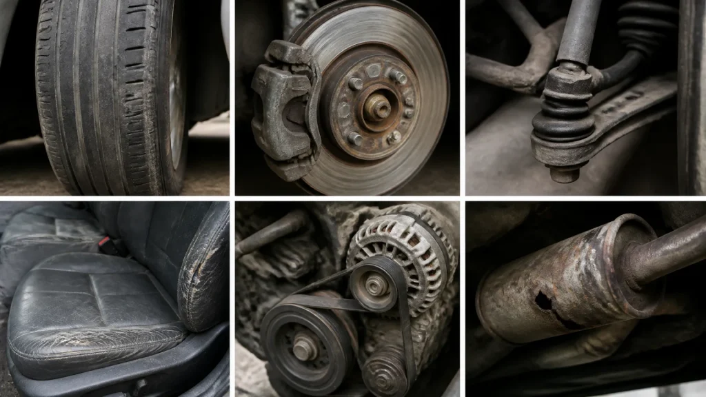 What are the most common wear and tear issues on a car?