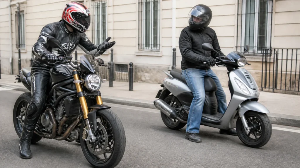 Why motorcyclists don't like scooters: differences, prejudices and safety